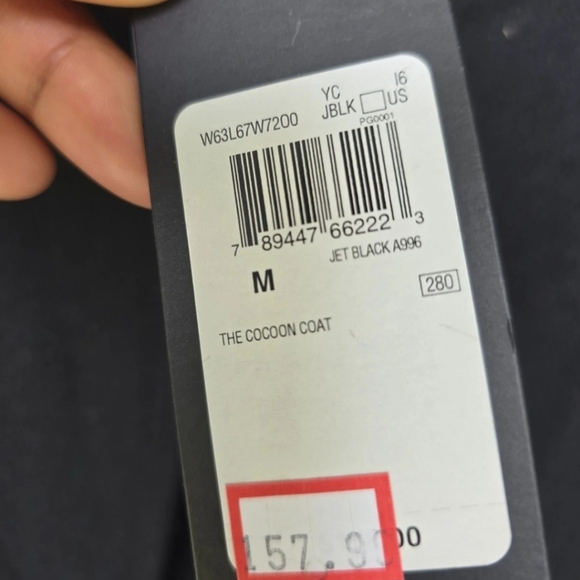 $157 Guess Wool Blend Long Jacket Women Medium Snap Buttons Black Pocket New - Picture 6 of 14